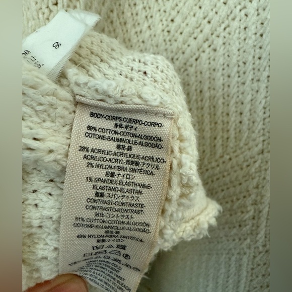 Free People Cuddle Up Pull Over Oversized Ivory Sweater Size S - Picture 10 of 13